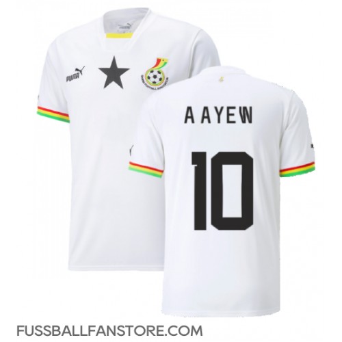 Ghana Andre Ayew #10 Replik Heimtrikot WM 2022 Kurzarm
